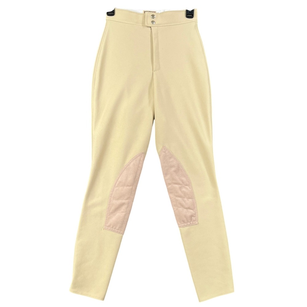 Vintage 90s Breeks! Riding Breeches Womens S Tan Knee Patch Equestrian Schooling